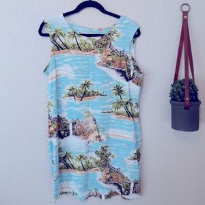VINTAGE 90'S HAWAIIAN SUNDRESS {XL}